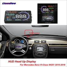 Liandlee pantalla frontal de coche HUD para Mercedes Benz Clase R W251 2015-2018 Pantalla de proyector OBD kilometraje el consumo de combustible Detector 2024 - compra barato