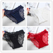 RUIN Women's Panties Soft Comfortable Breathable Low-Rise Knickers Hollow Lace Bow Briefs 2024 - buy cheap