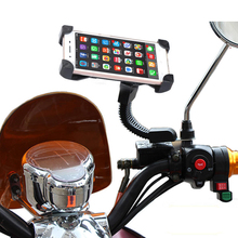 Soporte Universal para teléfono móvil para motocicleta, montura para espejo retrovisor de Scooter, para IPhone de 3,5 "-6,5", teléfonos inteligentes 2024 - compra barato