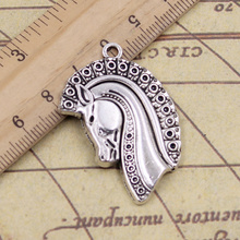 5pcs Charms Horse 36x26mm Tibetan Pendants Crafts Making Findings Handmade Antique Jewelry DIY For Necklace 2024 - buy cheap