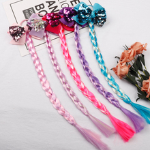 Xugar Hair Accessories Hair Bows Hair Bands for Girls Sequin Bowknot Ponytails Long Braids Hair Rubber Band Gum for Headwear 2024 - buy cheap