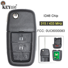 KEYECU-mando a distancia de coche para Pontiac G8, 315MHz/ 433MHz, Chip CAN ID46, FCC: 0UC6000083, repuesto plegable, 4 + 1 5 botones 2024 - compra barato