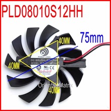 PLD08010S12HH, 12V, 0,35a, 75mm, 40x40x40mm, para ZOTAC 8010, ventilador de enfriamiento de la tarjeta gráfica, 2 cables, 4 pines, envío gratis 2024 - compra barato