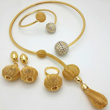 Zuodi conjunto de joias de miçangas africanas, joias de marca dubai dourada, com acessórios de marca, para casamento feminino, conjuntos de joias 2024 - compre barato