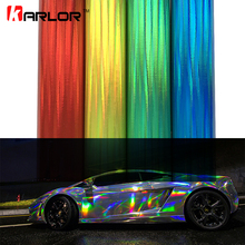 Adesivo holográfico para carro, 30*100cm, revestimento a laser, vinil, arco-íris, decoração da carroçaria, cromado, adesivo folha, decalque, estilo de carro 2024 - compre barato
