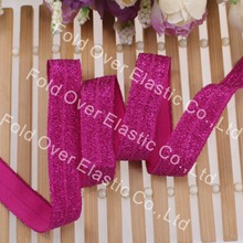 New! colored glitter folding over thread foes elastic #90128 for girls hair tie headband, 100 yards/lot 2024 - buy cheap