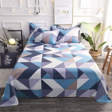 Lençol plano gêmeo geométrico, lençol quadrado colorido king size linhas de cama queen size linhas de cama multicoloridas #/l 2024 - compre barato