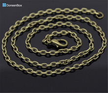 Doreen Box hot-  12 Bronze Tone Textured Chain Necklace 0.8mm thick 24" (B14114) 2024 - buy cheap