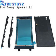 Moldura lateral de revestimento para sony xperia, l1, g3311, g3312, g3313, lado de trilho com botões laterais 2024 - compre barato