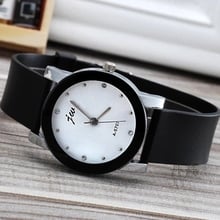 Relógio de quartzo feminino, relógio de quartzo para homens e mulheres, pulseira de couro, casual 2024 - compre barato