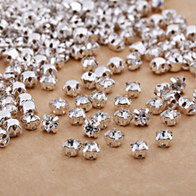 SS16 4,0mm 288 unids/lote de cuentas de cristal de plata, de Color claro, cuentas de diamantes de imitación, para coser, cuentas de diamantes de imitación para joyería de ropa 2024 - compra barato