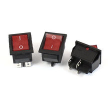 Interruptor basculante de lámpara indicadora roja de encendido/apagado, 4 pines, AC 220V 15A, 3 piezas 2024 - compra barato