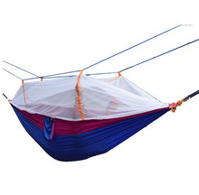 260*140cm brand Double hammock with mosquito net Outdoor camping hiking High Strength Parachute cloth anti insects swing hammock 2024 - buy cheap