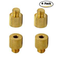 new 1/4"-20 Female to 3/8"-16 Male Thread Tripod Screw Adapter Brass-(4-pack) 2024 - buy cheap