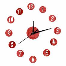 Rounds Numbers Creative DIY Self Adhesive Acrylic Living Room Decoration Wall Clock Quartz 3D Digital Retro Art Watch 2024 - buy cheap