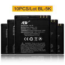 wholesale 10pcs/lot Original ABV BL-5K bl 5k Mobile Phone Battery for NOKIA C7/N85/N86/C7-00/X7-00/t7/701/Oro BL5K battery 2024 - buy cheap