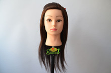 Free Shipping Mannequin Dummy Manikin Head With Hair Training Female Mannequin Head With Hair With Free Clamp 2024 - buy cheap