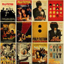 Póster de Pulp Fiction B, película de película retro impresa, papel Kraft, pintura decorativa para habitación, decoración de pared de alta calidad 2024 - compra barato
