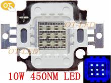 100pcs 10W Royal Blue 445nm Square High Power LED Light chip 1000mA 10-13V free shipping 2024 - buy cheap