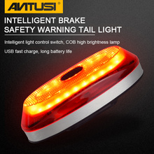 A1S Smart Bicycle Tail Light USB Rechargeable Bike Brake Light Intelligent Light Sense SOS 14h Batter Life Safety Warn Lamp Rear 2024 - compre barato