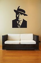 New removable Wall Stickers Vinyl Decal Gangster Al Capone Mafia Free Shipping 2024 - buy cheap