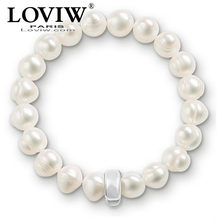 Pulsera de perlas de agua dulce para mujer, joyería buena de perlas reales, regalo, portador de placa de plata, superoferta 2024 - compra barato