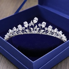 Red Trees Brand High Quality Wedding Hair Accessories Luxury Sparkly AAA Cubic Zircon Princess Bride Crown Head Jewelry 2024 - buy cheap