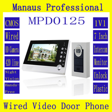 Professional intelligent Home Furnishing 7 inch color display One to one  wired intercom video intercom doorbell camera D125C 2024 - buy cheap