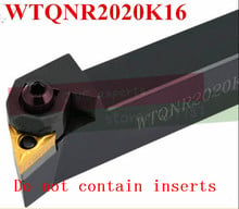 WTQNR2020K16-máquina de torno, herramientas de corte de torno de Metal, 20x20mm, Herramientas de Torneado CNC, portaherramientas de torneado exterior, tipo W, WTQNR /L 2024 - compra barato