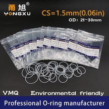 5PCS VMQ O Ring Seal Gasket Thickness CS1.5mm OD21/22/23/24/25/26/27/28/29/30*1.5mm Silicone Rubber Waterproof Washer Nontoxi 2024 - buy cheap