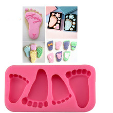4 hold Feet Foot shape Silicone Fondant Soap 3D Cake Mold Cupcake Jelly Candy Chocolate Decoration Baking Tool Moulds 2024 - buy cheap