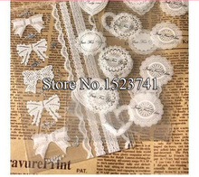 10bag/lot About 80pcs White lace transparent Cute Decoration Stickers Planner Scrapbooking Stationery Japanese Diary Stickers 2024 - buy cheap
