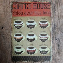 Coffee House Tin Signs  Metal Plate Wall Pub  Home Art Party Decor Vintage Iron Poster Cuadros DU-5785 2024 - buy cheap