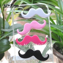 20pcs Mixed 4colors,47*15mm Hot Sale For Diy Phone Decoration Cute Flat Back Resin Moustache 2024 - buy cheap