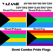 YAZANIE 128*192cm/160*240cm/192*288cm LGBT Demisexual Pansexual Polysexuality Lesbian Gay Rainbow Car Hand Combo Pride Flags 2024 - buy cheap