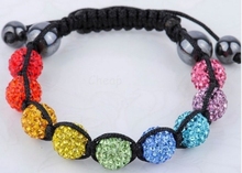 10mm 3pcs/lot hot p243245 Crystal Clay Micro Disco Pave Ball bead  Bracelets Bangles for men women Handmade Gift 2024 - buy cheap