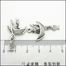 10 pcs Charms Fishing Pendant  Tibetan silver  Zinc Alloy Fit Bracelet Necklace DIY Metal Jewelry Findings 2024 - buy cheap