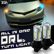 Tcart led auto 3157 3457 P27W T25 LED Front Turn Signals & Daytime Running Lights DRL for nissan leaf 2024 - buy cheap