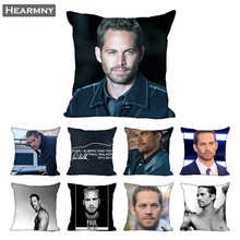 Paul walker fronha para casa almofadas decorativas capa invisível com zíper jogar fronhas 40x40, 45x45cm 2024 - compre barato