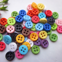 Botones diminutos redondos para coser, Mini botones redondos para coser, libro de recortes, manualidades, 6mm, 4 agujeros, 1 color, 2016 Uds., novedad de 250 2024 - compra barato