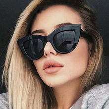 LongKeeper Vintage Sunglasses Women Cat eye Sunglass Retro Sun glasses Female Pink Mirror Eyewear 2024 - buy cheap