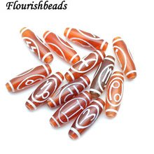 10x30mm Red Agate Constellation Veins Stone DZI Loose Beads 2024 - buy cheap