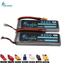 Conector t/xt60/tamiya de 2s, 4200 mah 25c-35c 7.4 v, bateria lipo para avião rc, helicóptero, carro, barco, 7.4 v, 4200 mah, 2s 2024 - compre barato