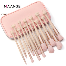 MAANGE 12 Pcs Professional Makeup Brushes Set Powder Foundation Eye Shadow Blush Concealer Makeup Brush Tool Kits Maquiagem 2024 - buy cheap