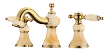 Grifo de lavabo de 8 "para baño, mezclador de piedra cerámica, color dorado, 3 piezas, Envío Gratis 2024 - compra barato