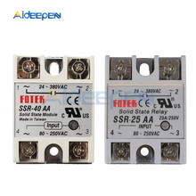 Solid State Relay SSR-25AA SSR-40AA 25A 40A AC Control AC Relais 80-280V AC TO 90-480V AC SSR 25AA 40AA 2024 - buy cheap