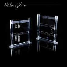 Top Acrylic Perspex Drop Long Earrings Jewelry Holder Display Stand Organizer Rack Ear Stud Presenting Rack Detachable Showcase 2024 - buy cheap