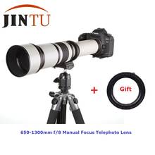 JINTU 650-1300mm F8.0-16 Super Telephoto Manual Zoom Lens +T2 Adapter for NIKON DSLR Camera +2 Years Factory Warranty 2024 - buy cheap