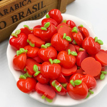 20pcs Resin Red Apple Flatback Button Craft Appliques For Christmas Eve 2024 - buy cheap