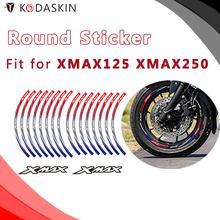 Kodaskin-adesivo de motocicleta com emblema 2d, redondo, para xmax 125 x max 250 2024 - compre barato